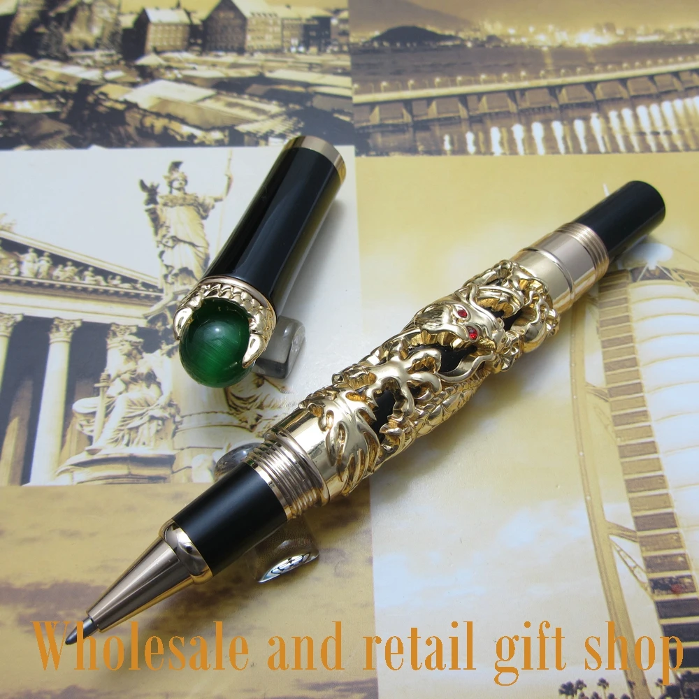 Jinhao H700 ДРАКОН king pearl ИГРАТЬ Ручка-роллер Красивая ретро культура металлическая подарочная ручка