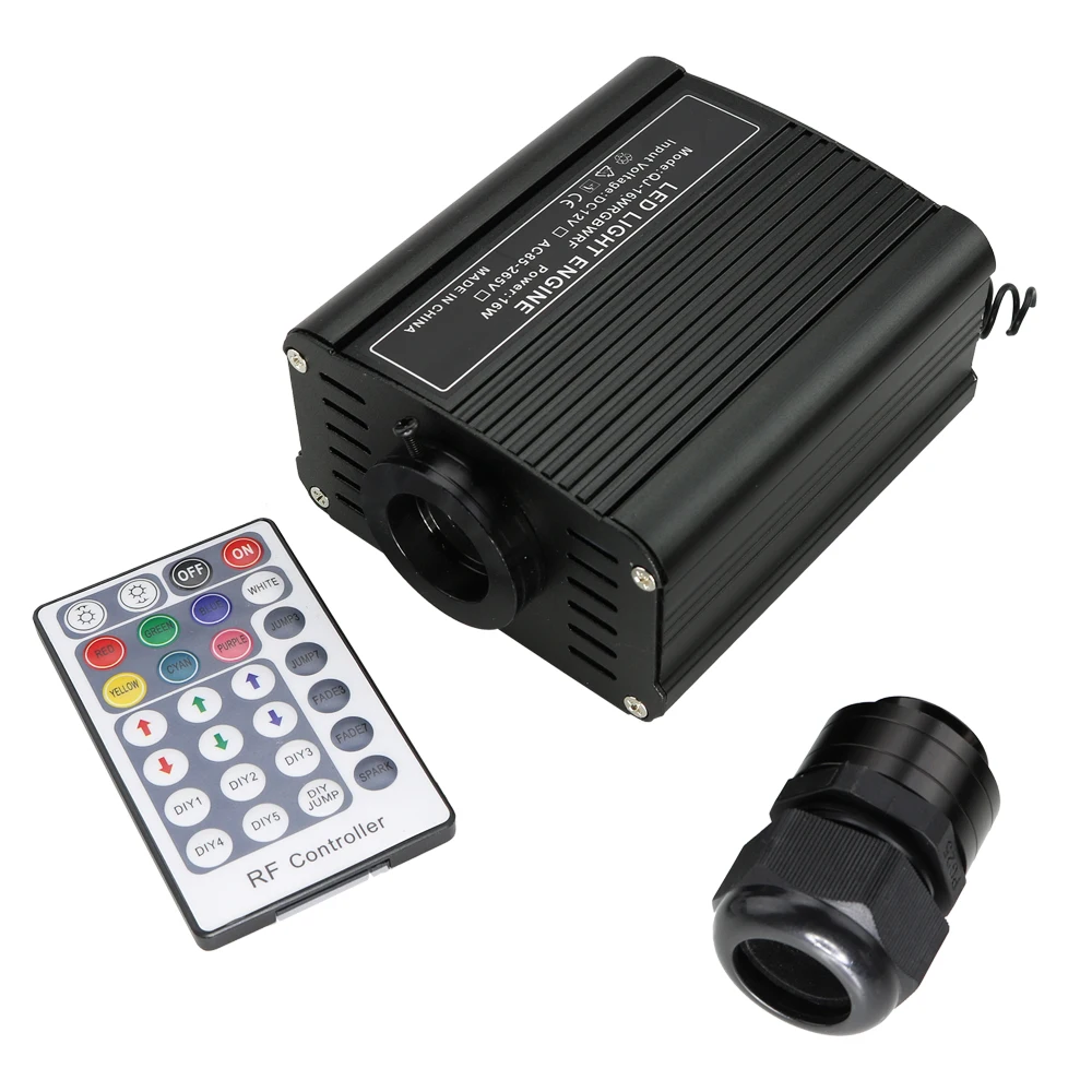 DMX 16 Вт RGBW светодиодный волоконно оптический двигатель с 28 клавишным