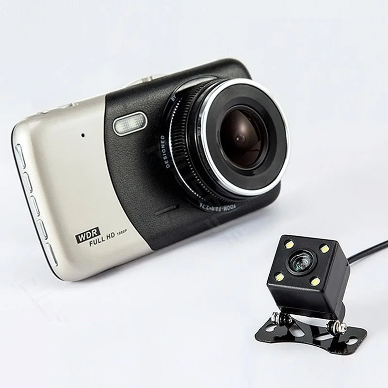 C3 4 "двойной объектив 1080P FHD 1.0MP Dash камера Автомобильный видеорегистратор