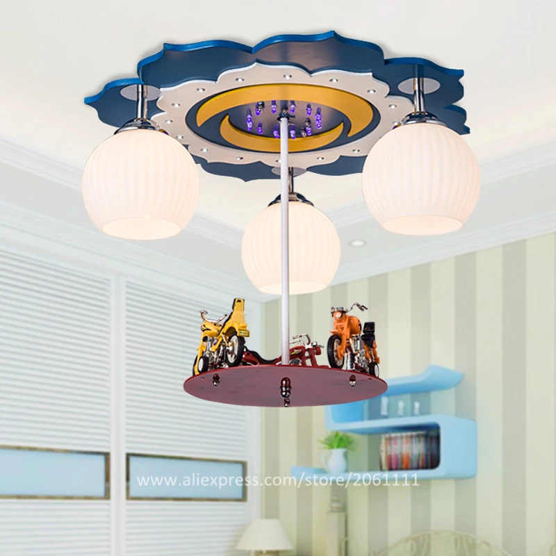 New Surface Mounted Decorated Led Childrens Light Fixtures New Surface Mounted Decorated Led Childrens Light Fixtures Motorcycle Decoration Cool Lights For Kids Rooms Boys Pendant In From