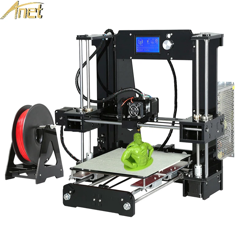 

Anet A8 A6 Auto Leveling A6/A8 Acrylic frame Industrial Grade High Precision Reprap prusa i3 3d printer DIY Kit With Filaments