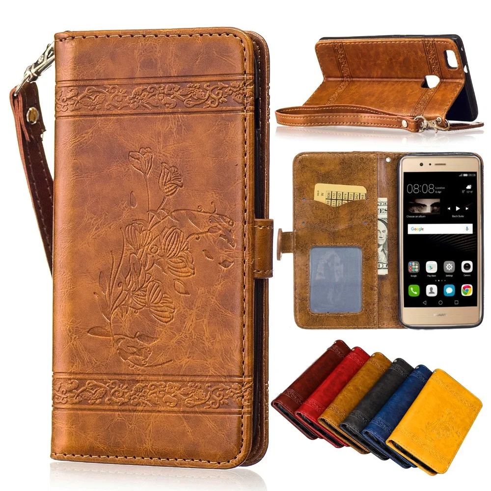 Genuine Leather Wallet Luxury Retro Flip Mobile phone
