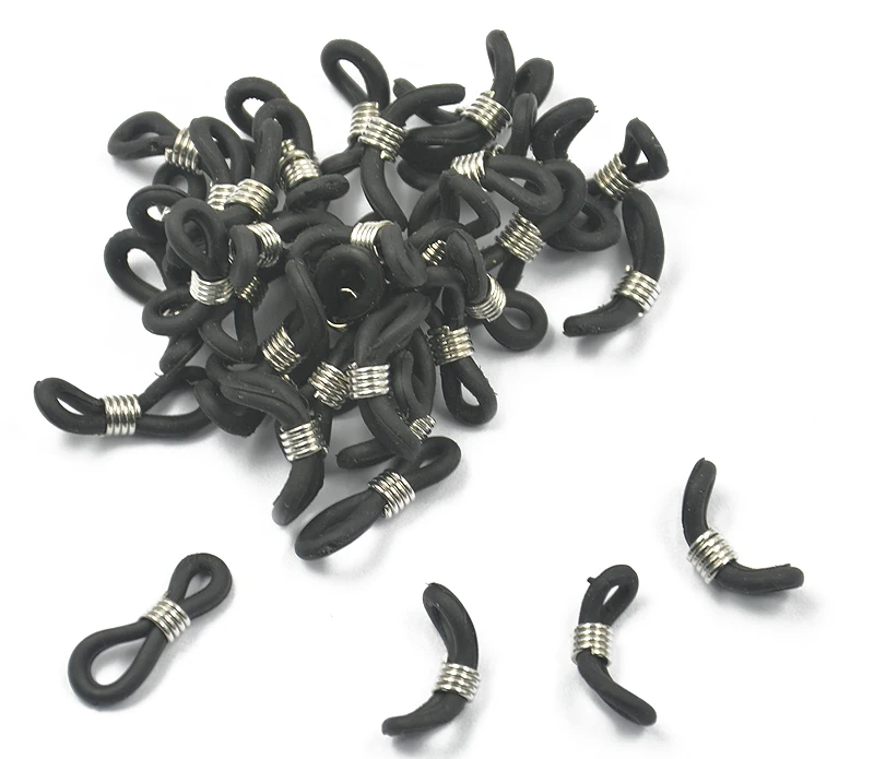 

25PCS Eyeglasses Glasses Sunglasses Spectacles Chain Rope Holder Strap Retainer End Loop Connector Black