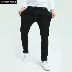 Брат Ван Новинка 2017 года Для мужчин бренд джинсы модные тонкие эластичные шаровары Повседневные мужские джинсы черные брюки джинсы Для