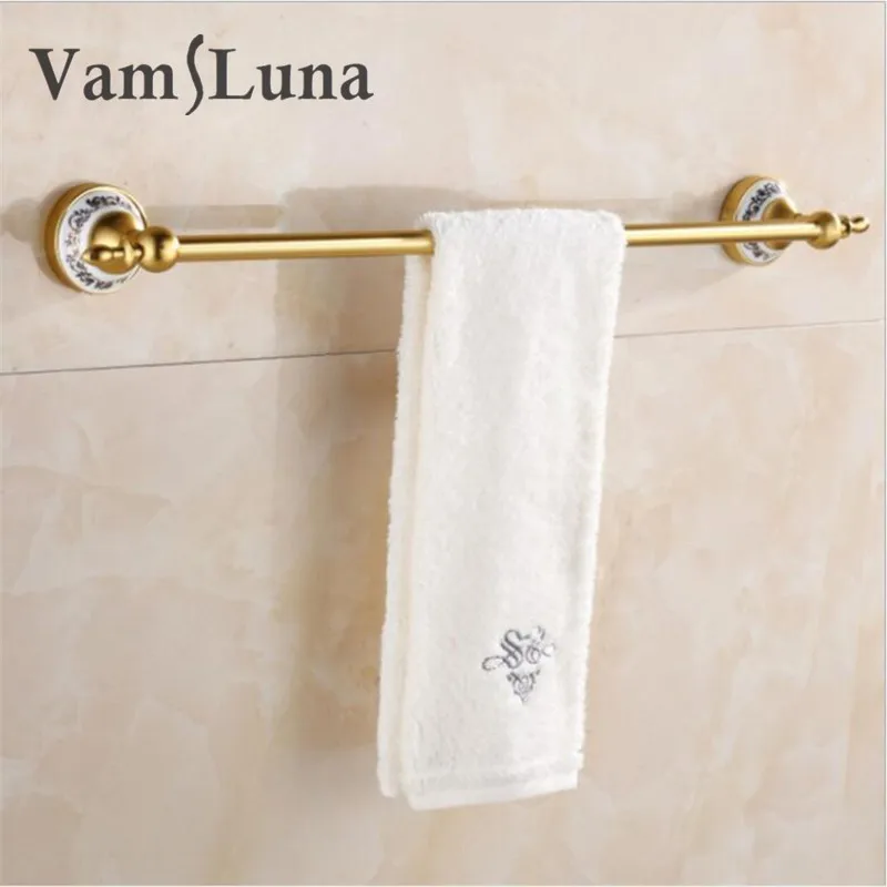 

60m Single Tier Luxury Gold Bath Towel Holder For Home & Hotel Bathroom Wall Mounted Storage Rack