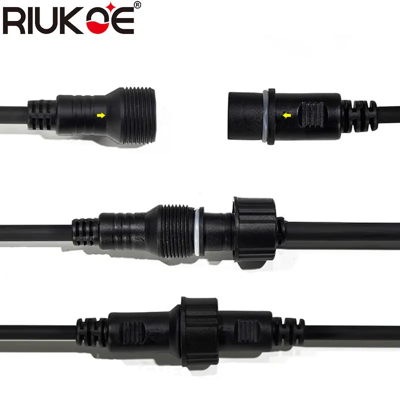 RIUKOE 10 шт./лот водонепроницаемый DMX 3pin сигнальный кабель Разъем 1 м для наружного