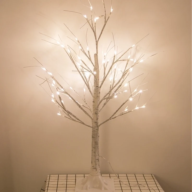 

90 cm White Birch LED Luminescent Christmas Tree Lamp Decoration Bright Star Living Room Room Decoration