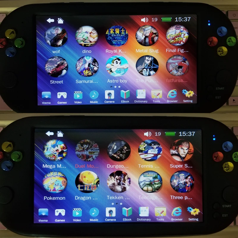 COOLBABY 7 дюймов Портативный игровой консоли портативные игровые с 1500 ретро мини