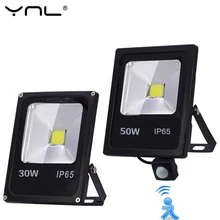 Motion Sensor LED Flood Light Waterproof IP65 Reflector Floodlight Lamp 10W 30W 50W 220V foco Led Exterior Ourdoor Spot Light