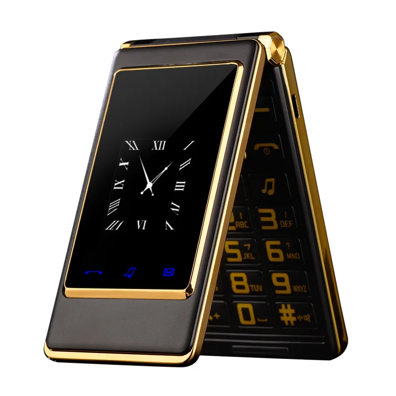 3 0 inch Double dual Screen Dual SIM Card touch screen MP3 MP4 FM vibrate senior