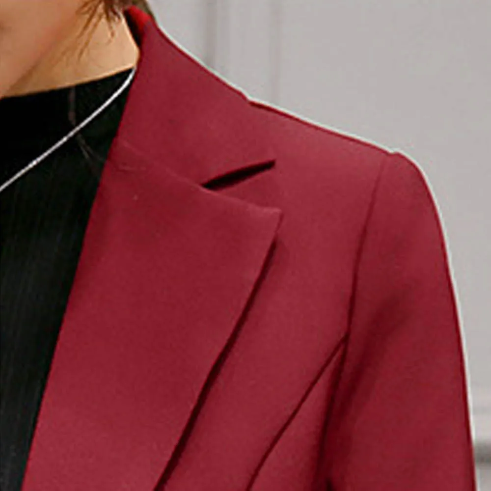 JAYCOSIN, Модный женский однотонный блейзер с длинным рукавом, офисный Блейзер, рабочий кардиган на пуговицах, тонкое короткое пальто, куртка для женщин, новинка