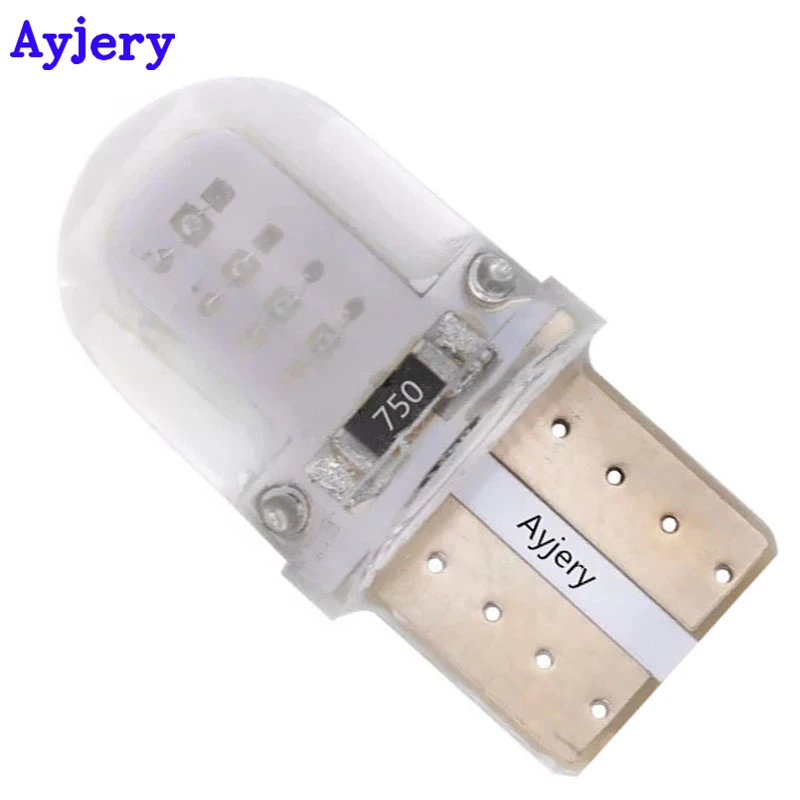 AYJERY 10 шт. 12 В T10 Led W5W 194 168 COB 8 SMD кремнезема лампа для чтения Автомобильные