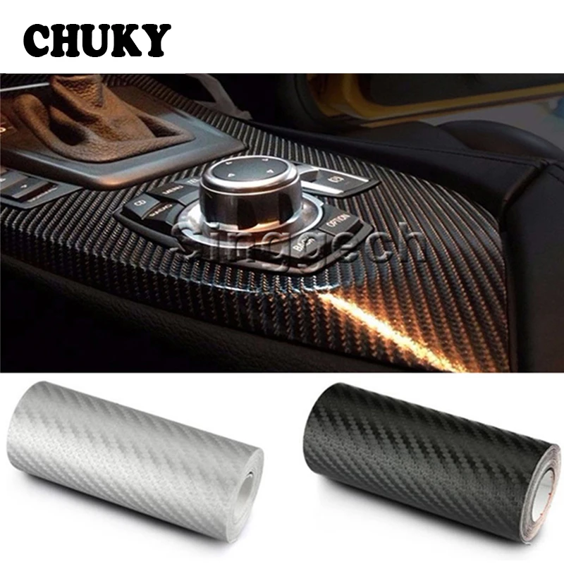 

CHUKY 30cmx127cm Carbon Fiber Car Styling Stickers For Mitsubishi lancer asx Audi a3 a4 b8 b7 2017 Jeep Renegade wrangler grand