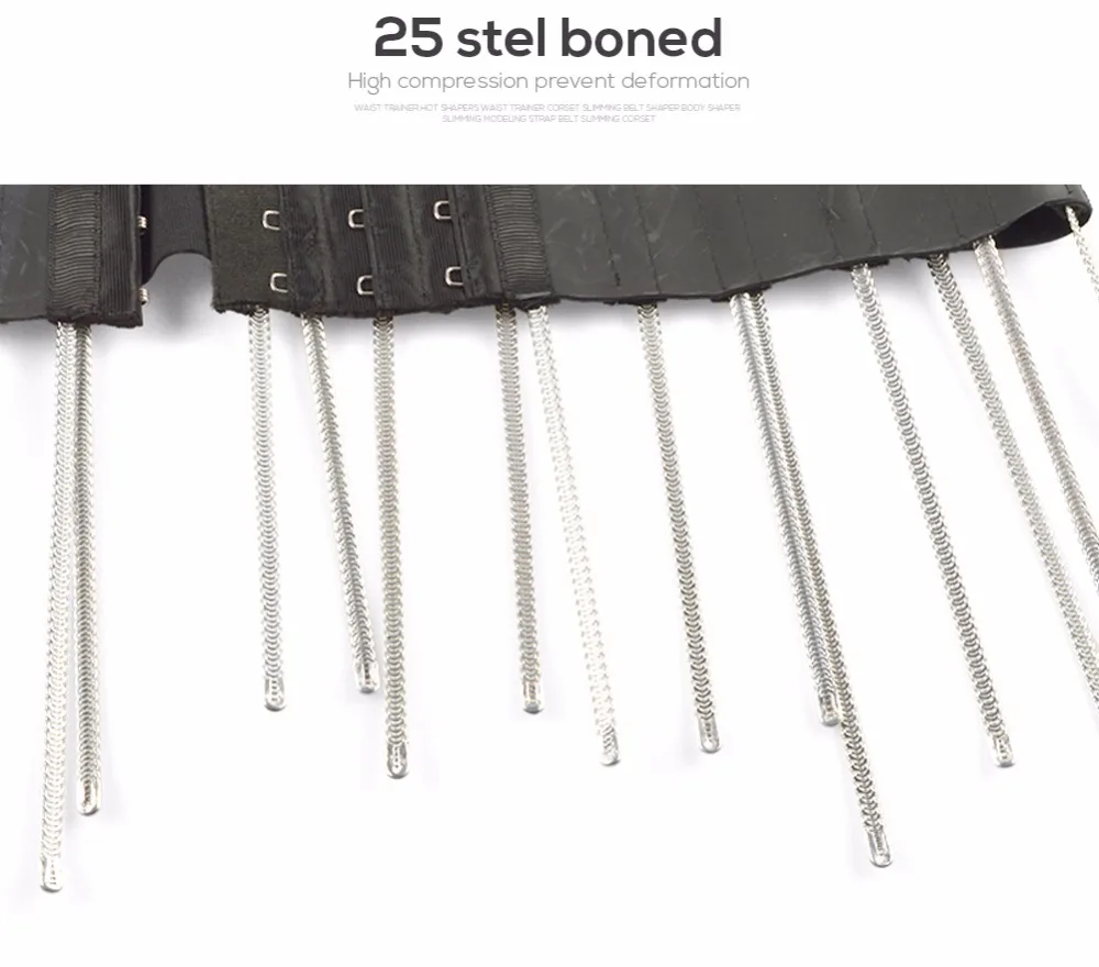 shapewear for women Waist Trainer Corsets Latex gaine ventre Steel slimming underwear body Shaper women Bustiers colombian girdles Modeling Strap shapewear for dresses