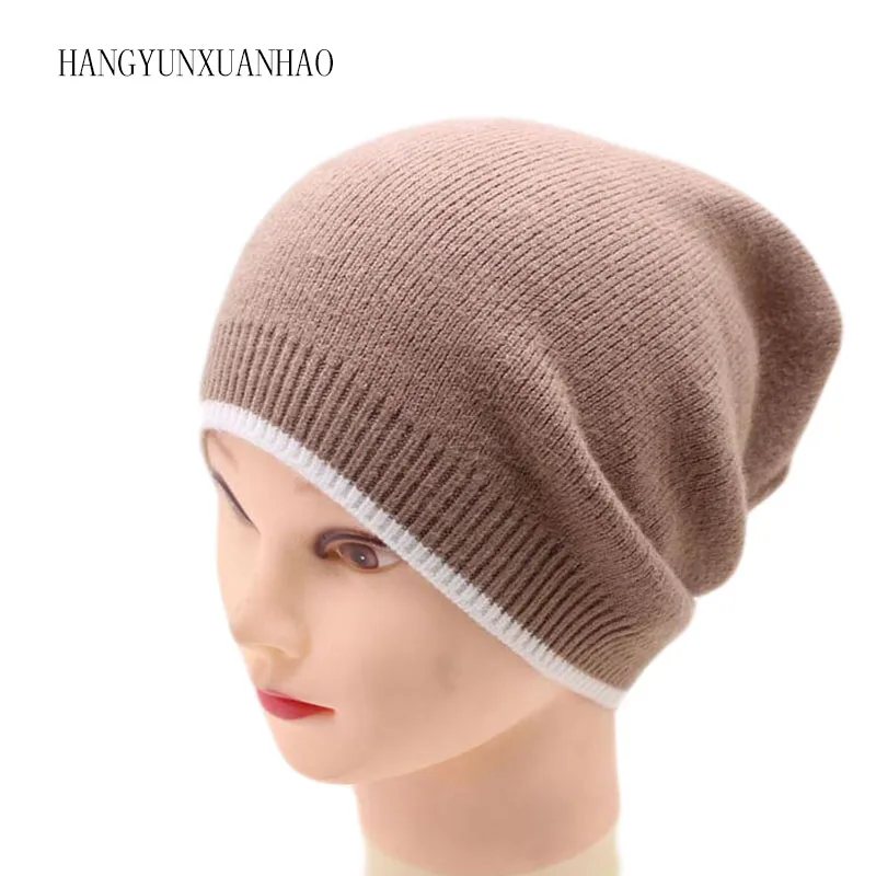 

HANGYUNXUANHAO Wool Knitted Winter Hats For Men Autumn Cashmere Female Hat Girl Warm Gravity Falls Cap 2019 Lady Beanies