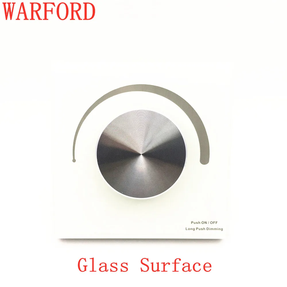 

S1-K High Voltage Wall Mounted Rotary Panel 100V-240VAC Trailing Edge Dimming AC Triac RF LED Dimmer Panel Controller