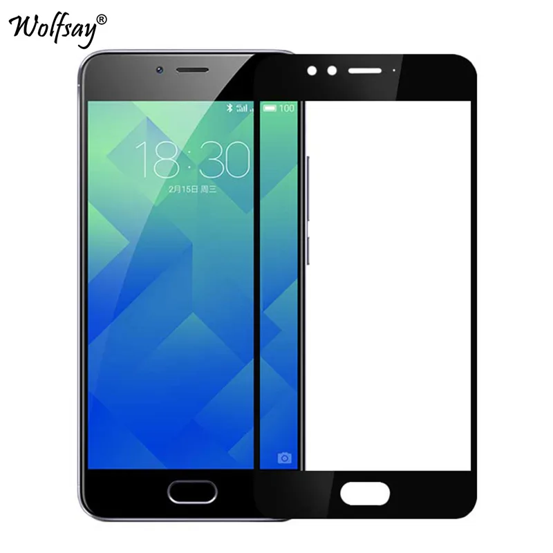 Защитное стекло Wolfsay для экрана Meizu M5s закаленное M5S с изогнутыми краями защитная