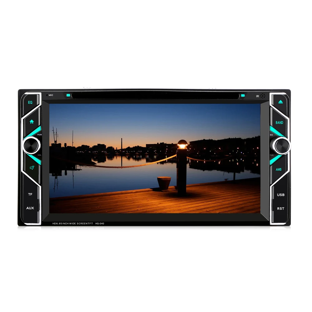 HG040 2 Din 6 95 дюймов Bluetooth Стерео DVD плеер для Toyota поддерживает громкой связи FM радио