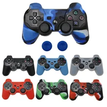 Силиконовый защитный чехол-накладка для PS3 контроллер гелевый чехол-накладка с 2 колпачками для джойстика