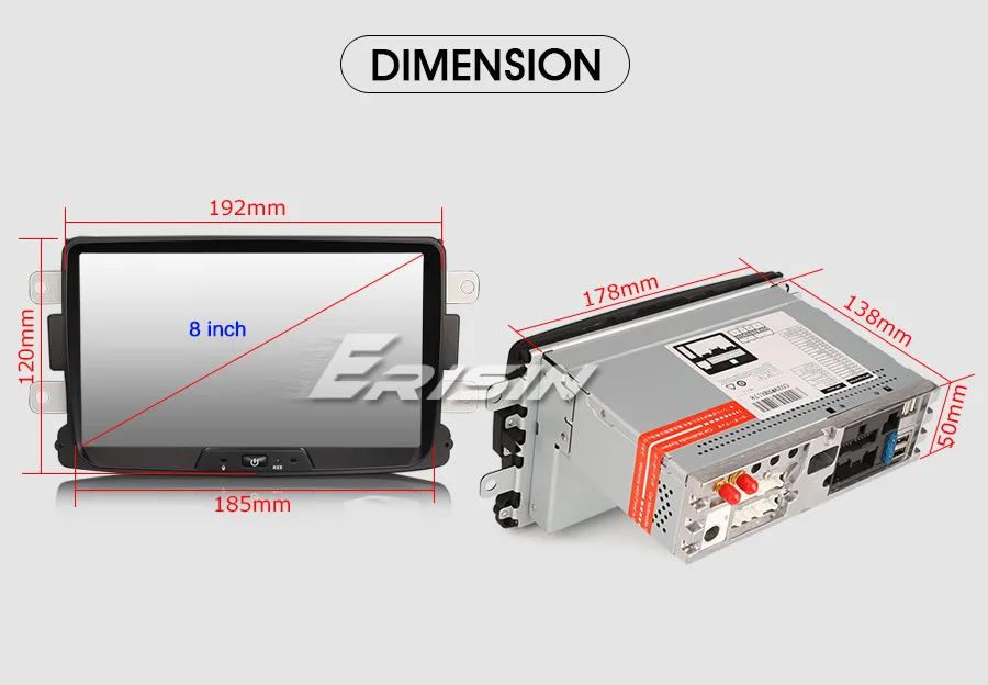 Excellent Erisin ES4829D 8 inch car radio android 9.0 2G RAM PX30 DAB OBD WIFI 3G for Renault Dacia Duster Logan Sandero Dokker Lodgy 27