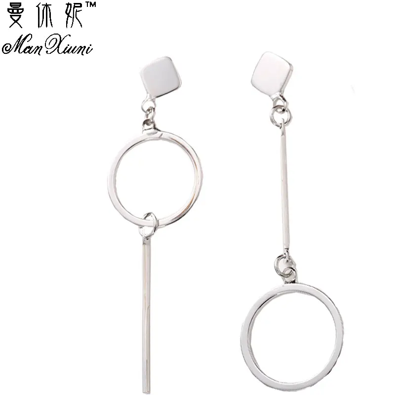

2017 Personalize New Fashion Simple Round Bar Drop Earrings Geometric Custom Geometric Jewelry for Women Christmas Gifts