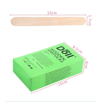 

100pcs Useful Wax Sticks Wooden Depressor Tattoo Wax Disposable Mini Wood Spatulas Press Tongue Sticks