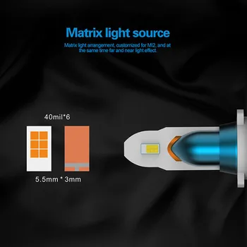 

2PCS Super Bright 52 W/Set 6000lm/Set 6500K S1 All in one Mi2 LED Del Faro Auto 6000lm Lampadina H4 H7 H8 H11 H16 H1 H3