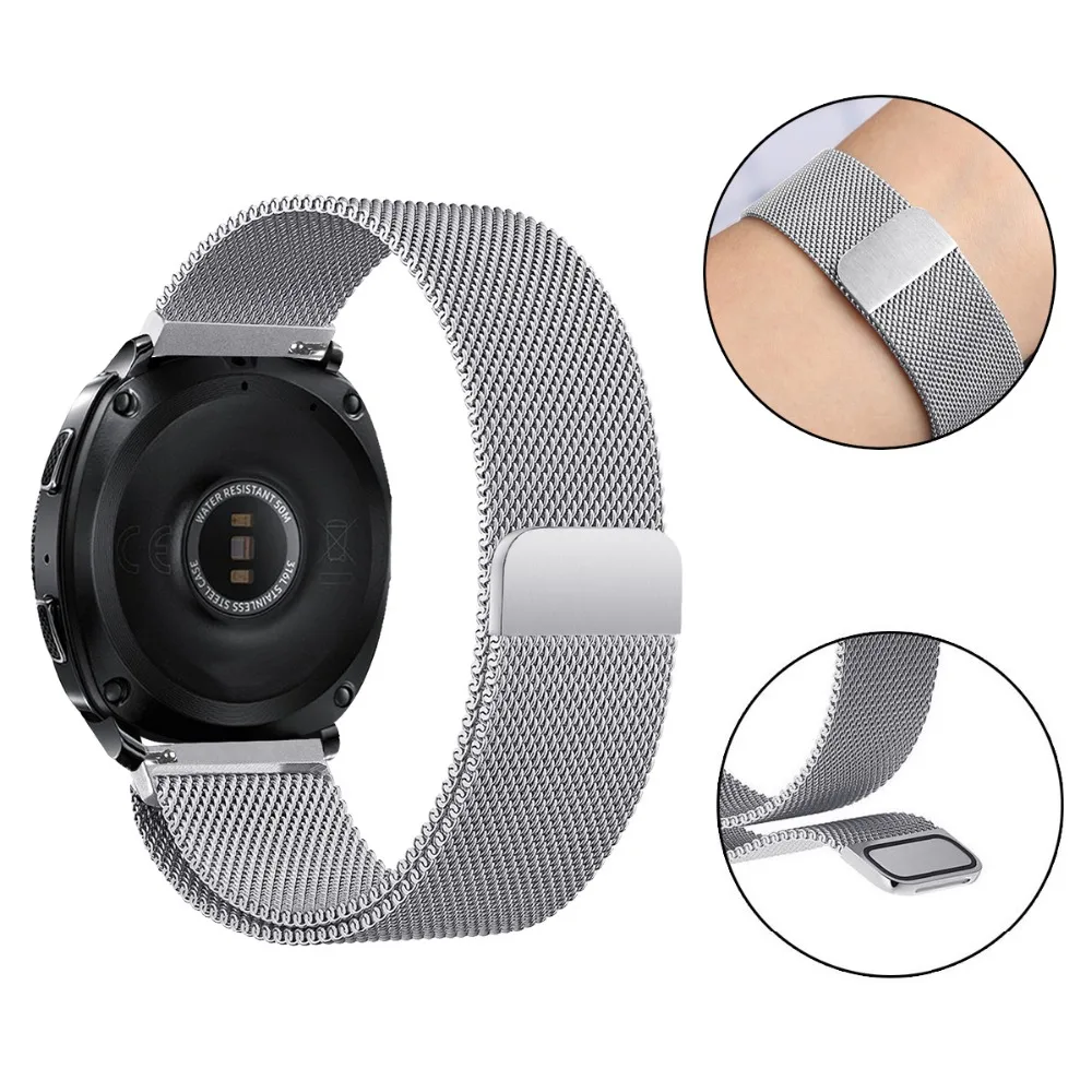 Ремешок из нержавеющей стали для Samsung Gear Sport 20 мм Huawei Watch 2 4G Huami Bip | Наручные часы