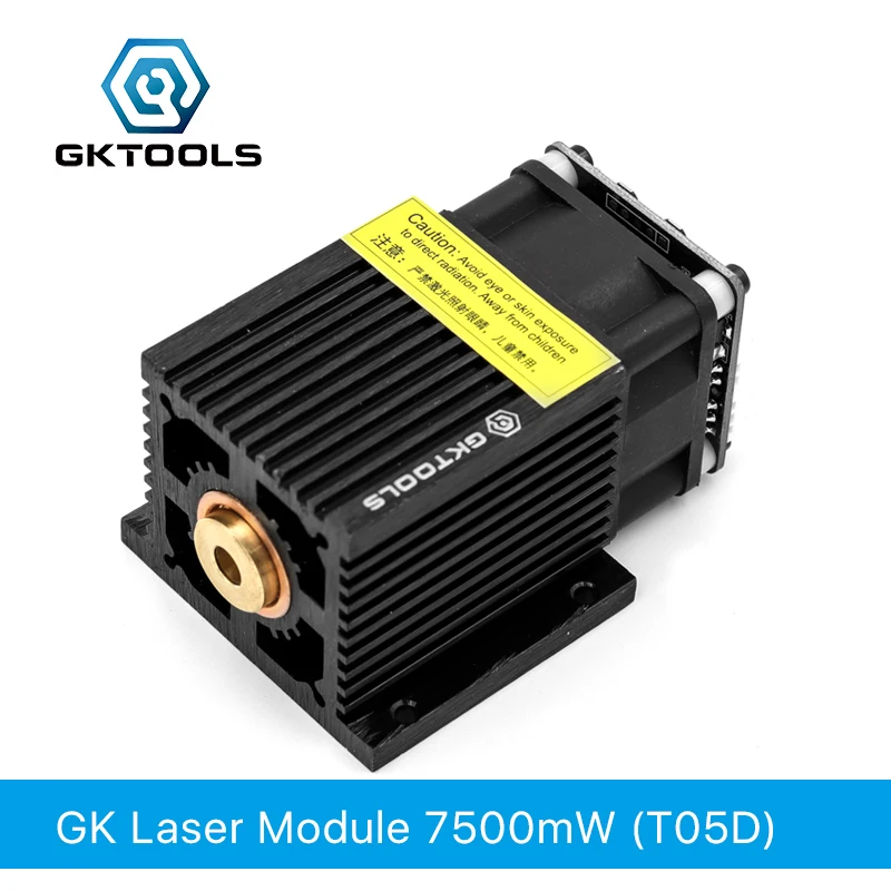 GKTOOLS 445nm 7500 МВт 12 В лазерный модуль с фиксированным фокусом диод ttl/PWM маркировка из нержавеющей стали DIY Лазерный гравер резак FB05D7500mw