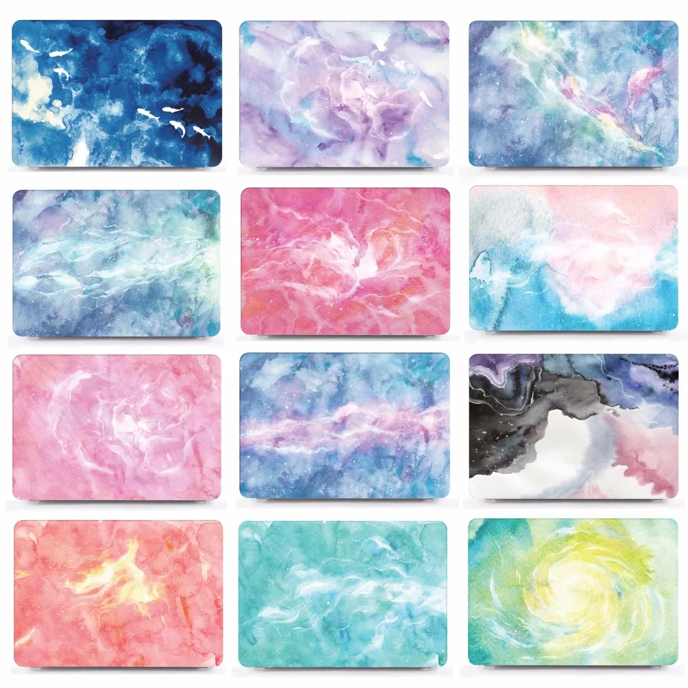 Marble Laptop Protective Hard Shell Case Keyboard Cover Set For 11 12 13 15