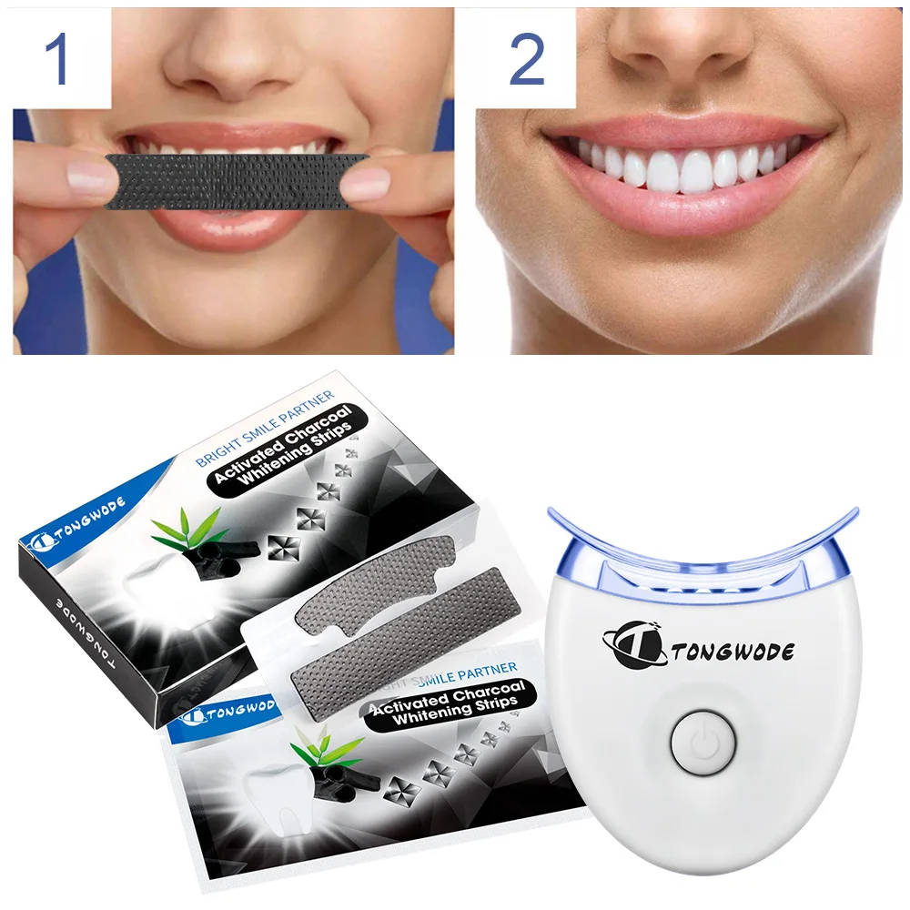 1 Activated Charcoal Teeth Whitening Strip 1 Dental Bleaching