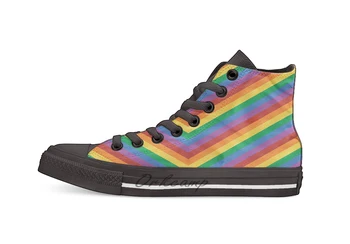 

Pride Stripes Casual High Top Canvas shoes sneakers Light Walking Shoes