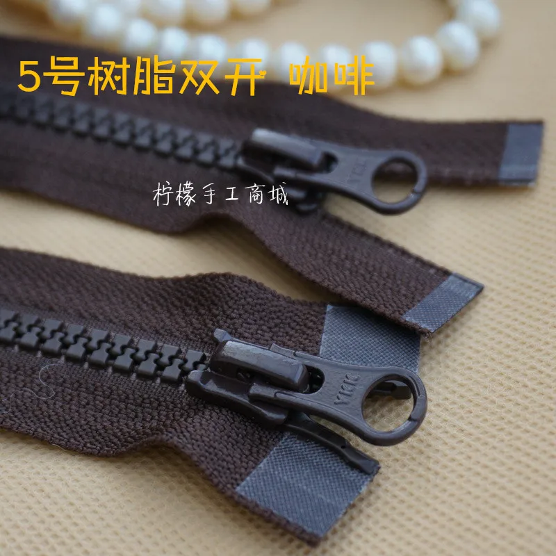 Ykk Zipper 5 Resin Double 60125cm Coffee Zippers AliExpress