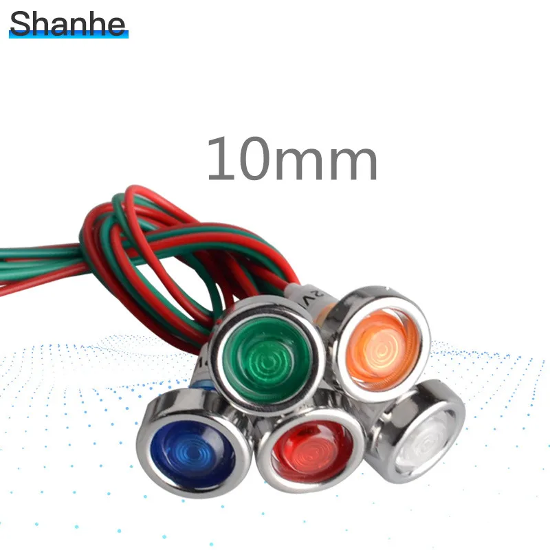 

10mm 12V LED indicator light with 18cm wire sigal lamp