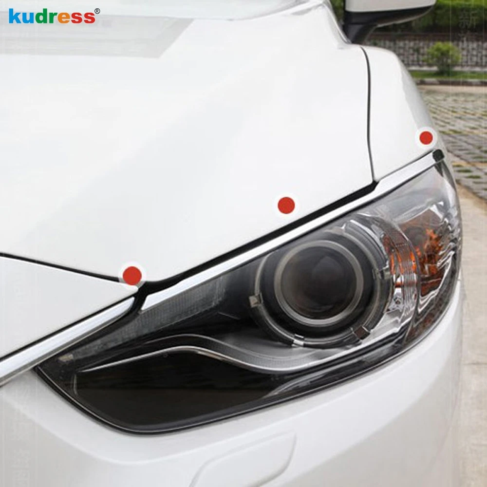 Для Mazda 6 M6 Atenza sedan 2013 2014 2015 АБС хром передняя фара планки ободок лампа для бровей
