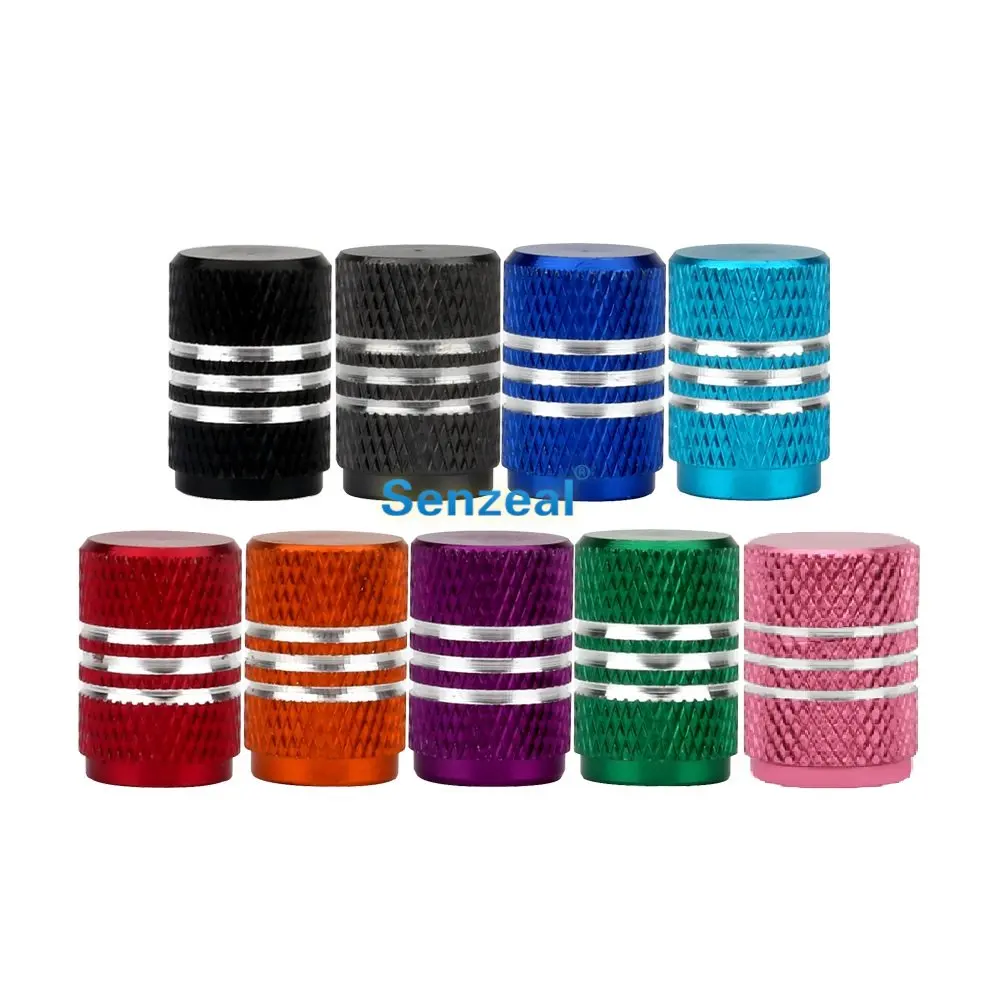 

New Universal 5x Round Design Auto Car Tyre air Valve Caps Bicycle Motorcycle Tire Wheel Stem Valve Caps 8 Color