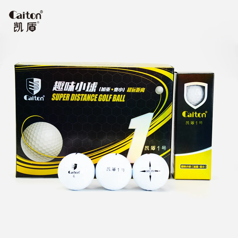 

Caiton 12pcs 2017 New Fun Small Golf Balls Super distance Increased by 0.2g Small size 1.15mm