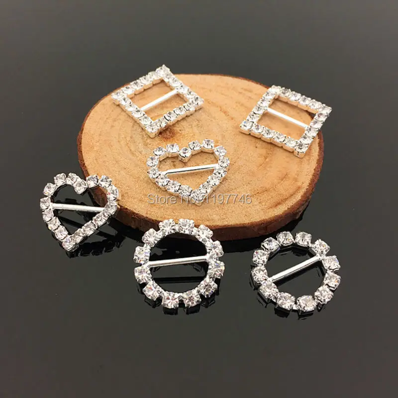 

10pcs 16mm Crystal Rhinestone Buttons Flat Back Geometric Round Heart Square Circle Flatback Wedding Embellishment Jewelry Craft
