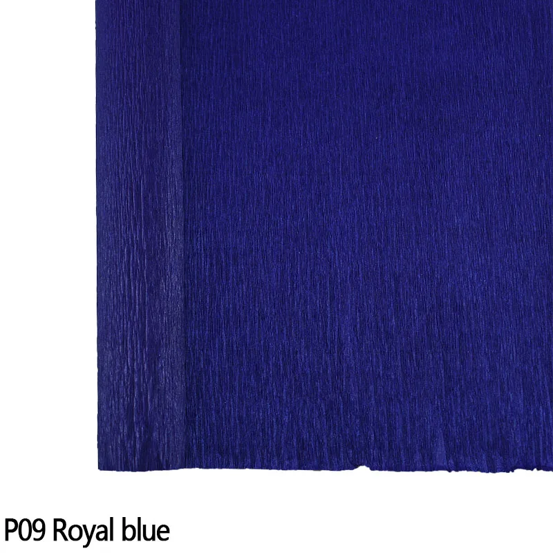250x50 см оригами рулон гофрированной бумаги цветок материал ручной работы DIY букет упаковка бумага ремесло для украшения свадебной вечеринки - Цвет: P09 Royal blue