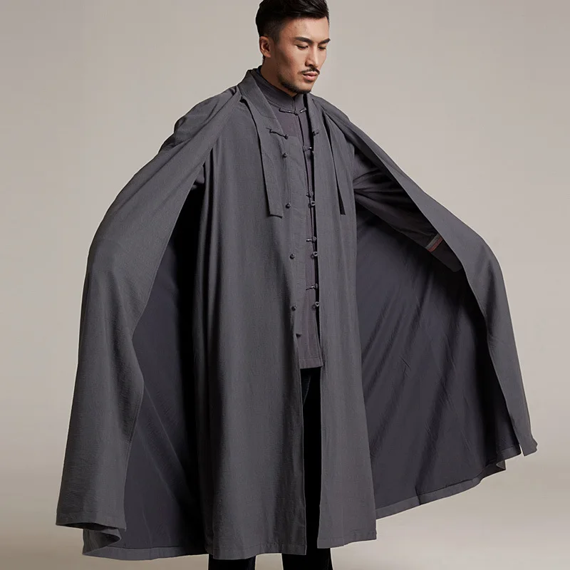 Китайская одежда дзен двойной Костюм Монах сидя под домашним держателем отличное пальто изысканные халаты Мужской костюм ветровка