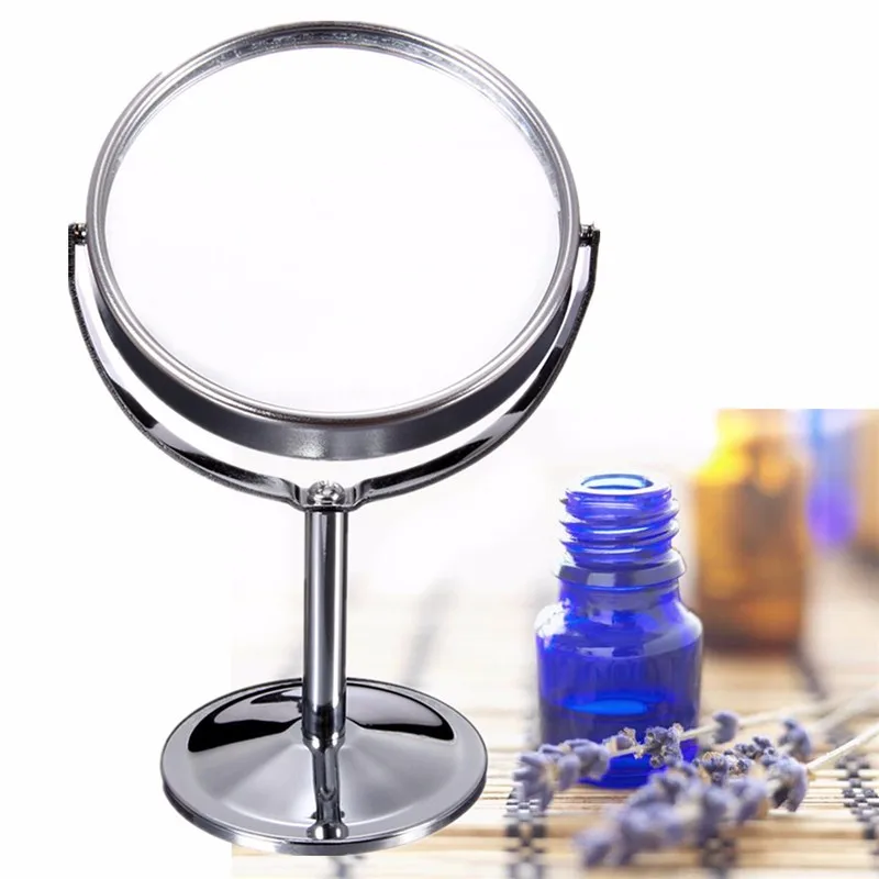 

Double Sided Makeup Vanity Table Make Up Mirror Standing Metal Compact Mirrors Make Up Portable Magnifying Miroir De Maquillage