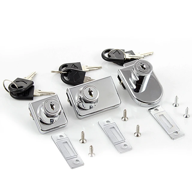 1pcs Zinc Alloy Plunger Push Lock For Furniture Cabinet Sliding 1pcs Zinc Alloy Plunger Push Lock For Furniture Cabinet Sliding Glass Door Showcase Only