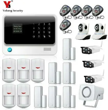 

SmartYIBA WIFI Cameras Burglar Alarm System GSM&WIFI Smart Home Security Alarm System Door Sensor Wired Horn Motion Alarm Kits