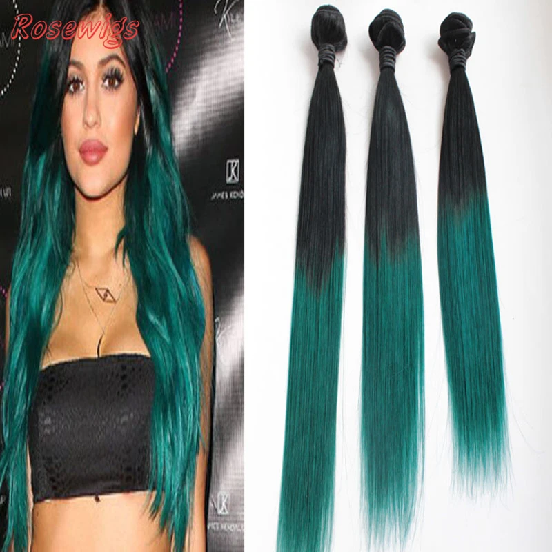 Rosewigs 3pcs Brazilian Virgin Hair Ombre Hair Extension 2tone 1b