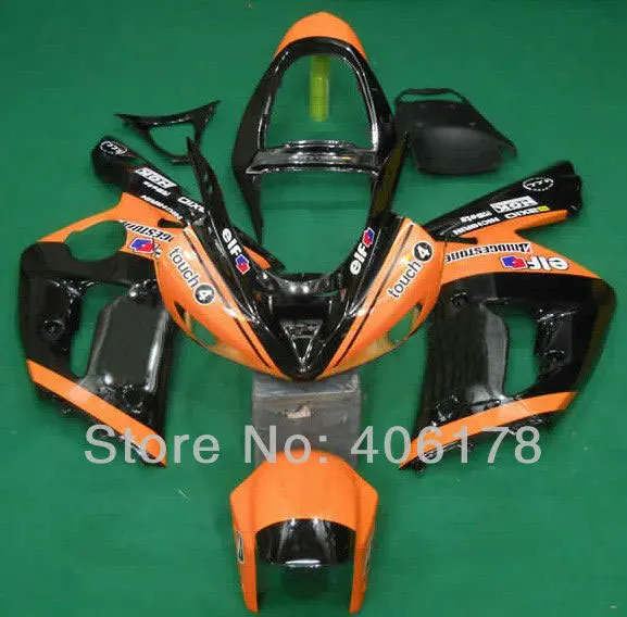 

Hot Sales,ZX-6R 03 04 ZX 6R Fairing For kawasaki Ninja ZX6R 2003 2004 Orange ELF Sport Motorcycle Fairings (Injection molding)