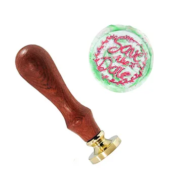 

Save The Date Script Wax Seal Stamp, Great for Embellishment of Envelopes, Invitations, Wine Packages, Greeting Cards, etc