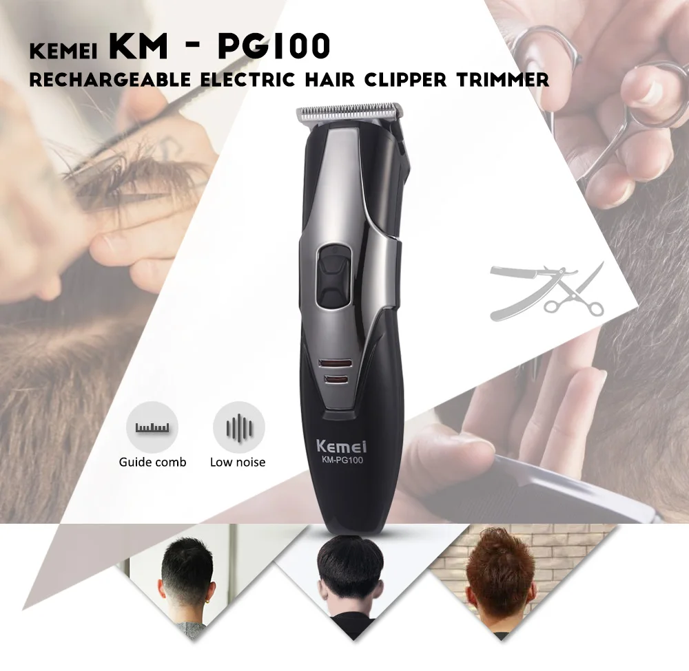 Перезаряжаемая электрическая машинка для стрижки волос Kemei KM PG100 триммер