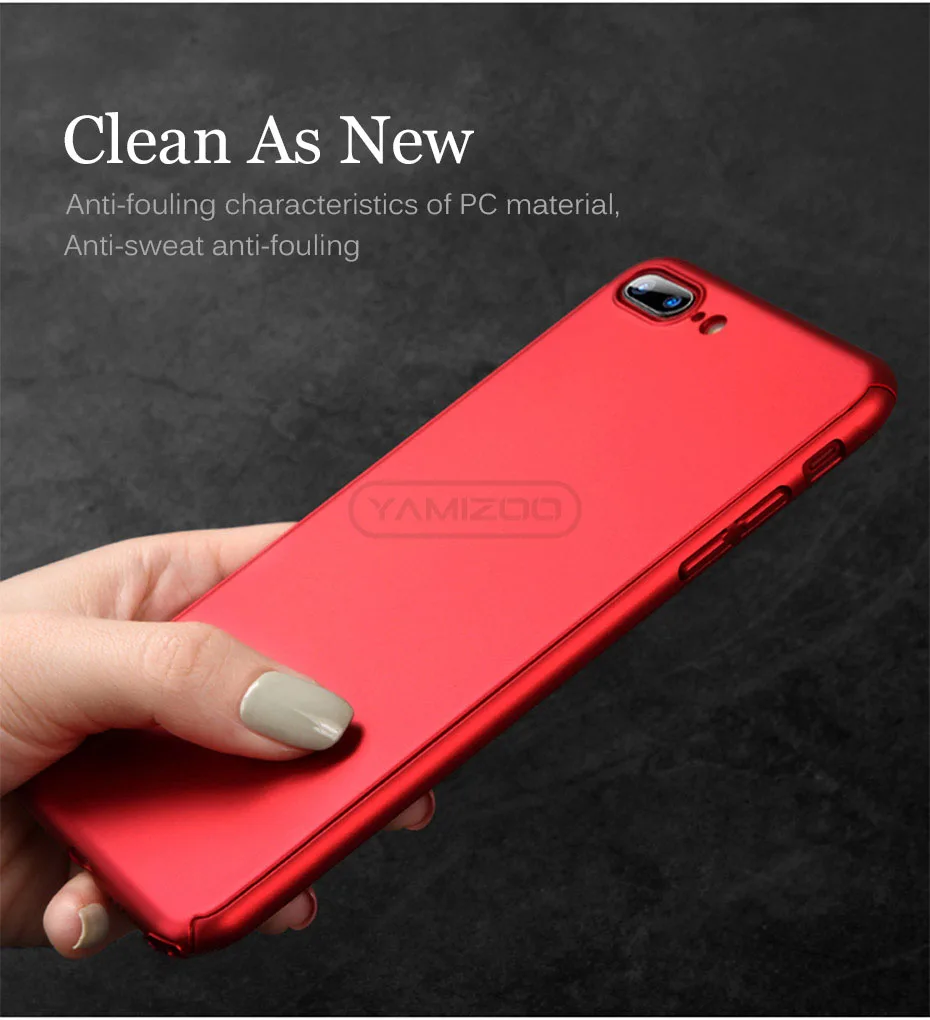 YAMIZOO Case For iPhone 6s 6 7 8 X Cover 360 Degree Luxury Protection Full Hard Cover Coque For iPhone 7 6 6s 8 Plus Phone Cases (10)