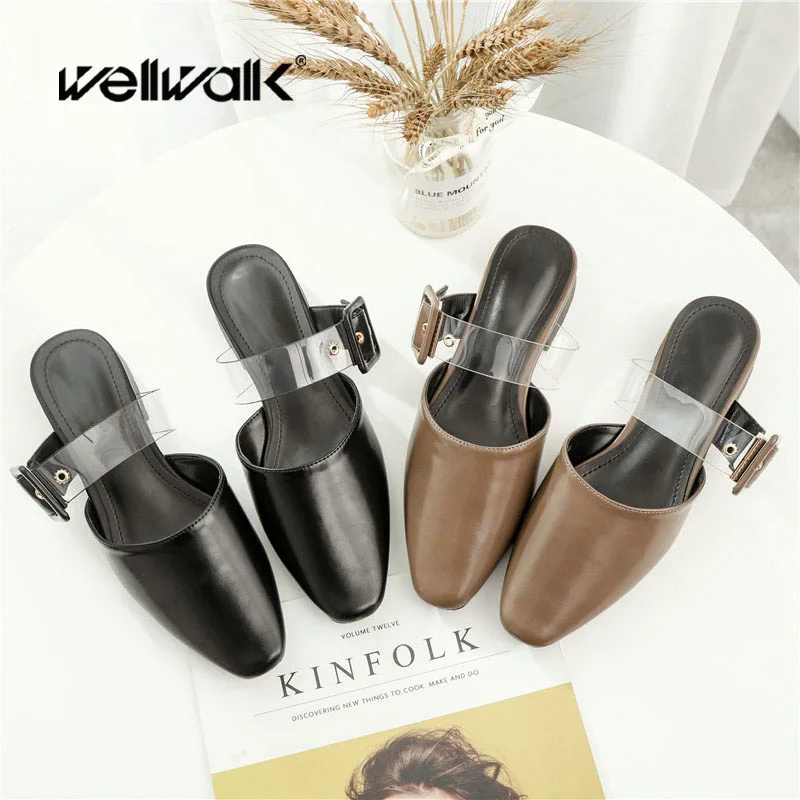 Wellwalk Designer Slides Female Mules Shoes Fashion Slippers Women Flat