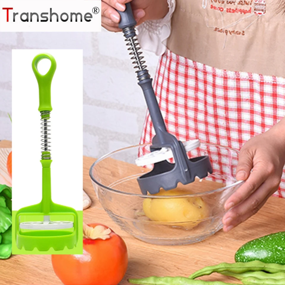 Transhome 1Pcs Automatic Press Potatoes Masher Fruit Vegetable Tools Cooking Tool Kitchen Gadgets Accessories Potato tools | Дом и сад